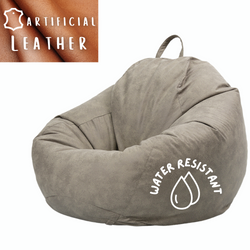 Water Resistant Bean Bag/ Faux LEATHER / Pear shape + 2KG BEANS!!!